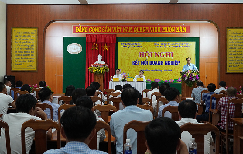Đại diện ngân hàng thương mại phát biểu tại hội nghị.