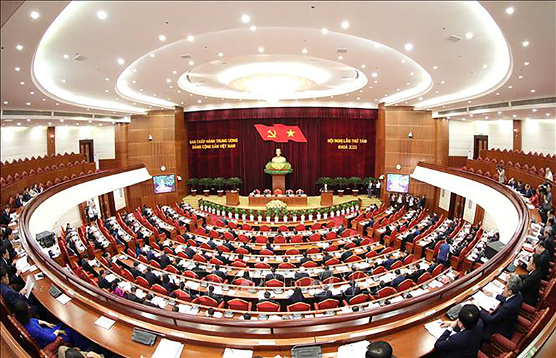  Tổng Bí thư Nguyễn Phú Trọng phát biểu khai mạc Hội nghị Trung ương 8, khoá XIII. Ảnh: Phương Hoa/TTXVN