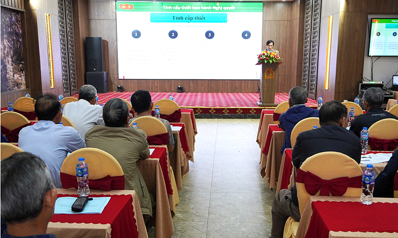 Quang cảnh lớp tập huấn.