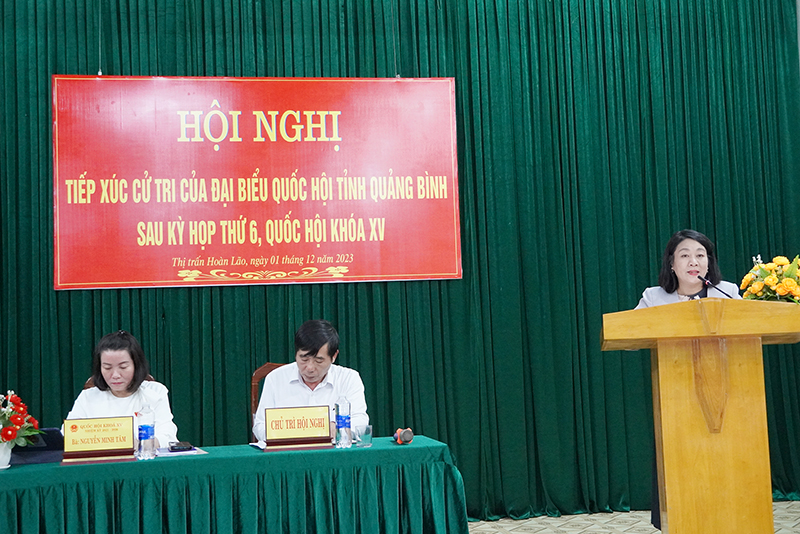 Đại biểu Nguyễn Thị Tuyết Nga, Ủy viên chuyên trách Ủy ban Văn hóa-Giáo dục của Quốc hội thông tin một số kết quả của kỳ họp thứ 6, Quốc hội khóa XV.