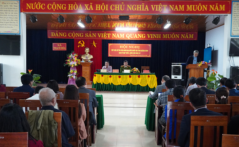 Quang cảnh buổi TXCT ở xã Thạch Hóa.