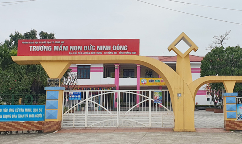 Trường mầm non Đức Ninh Đông (TP. Đồng Hới) nơi có cán bộ bị kỷ luật buộc thôi việc.