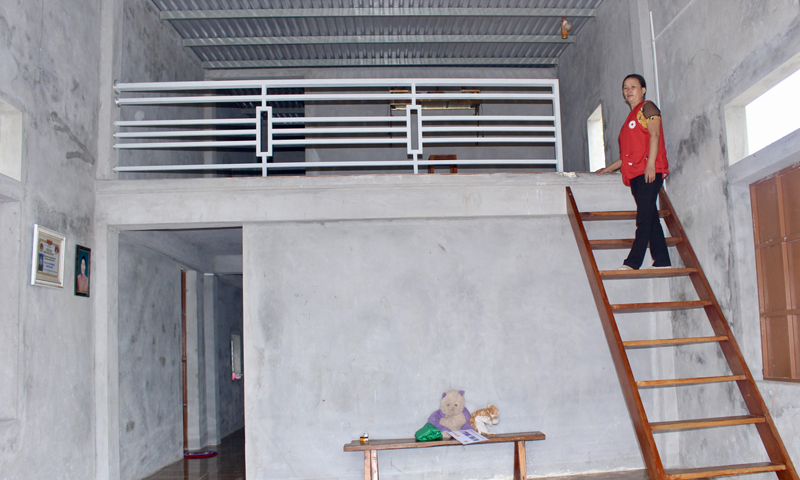Những ngôi nhà tránh lũ kiên cố được xây dựng từ sự kêu gọi, vận động của các cấp Hội CTĐ.
