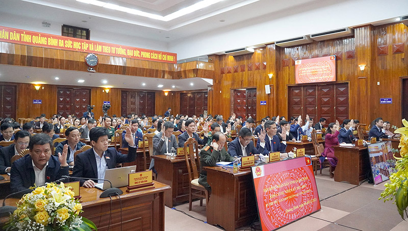  Đại biểu quyết thông qua nghị quyết   