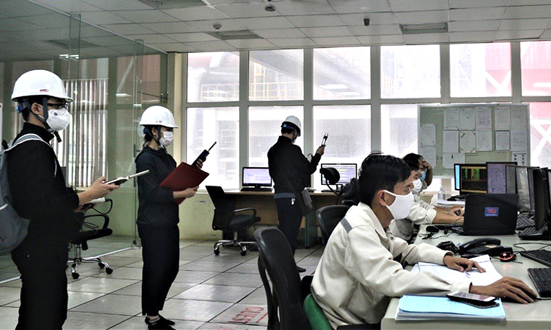 Trung tâm Kiểm soát bệnh tật tỉnh quan trắc môi trường lao động tại Công ty CP điện gió BT1.