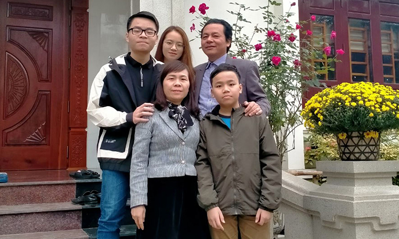 Gia đình anh Lương Xuân Đức.