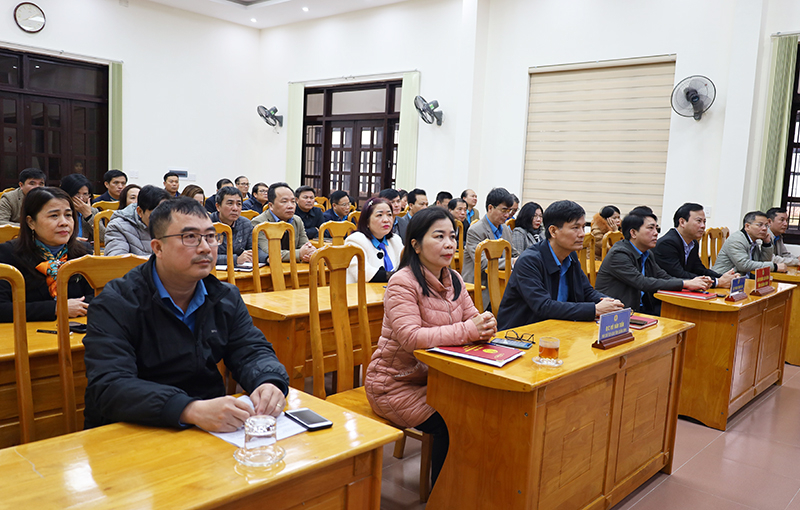  Các đại biểu dự hội nghị tại điểm cầu Quảng Bình.