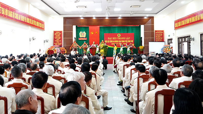 Quang cảnh Đại hội thành lập Hội Cựu CAND TP. Đồng Hới nhiệm kỳ 2023-2028