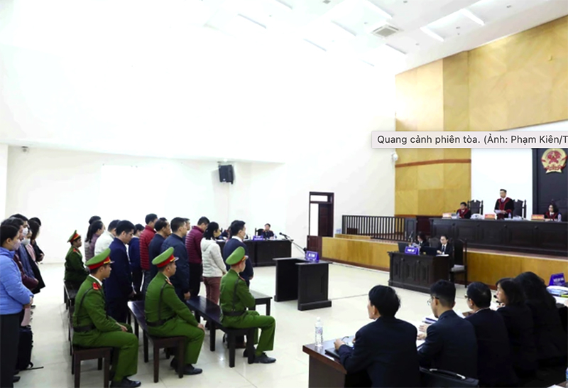  Quang cảnh phiên tòa. (Ảnh: Phạm Kiên/TTXVN)