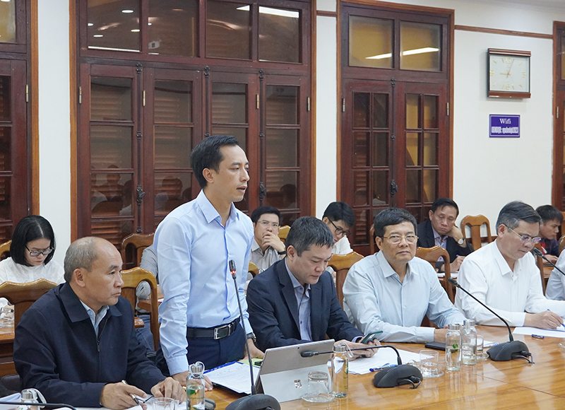 Đại diện lãnh đạo Sở Nông nghiệp-PTNT phát biểu tại buổi làm việc.