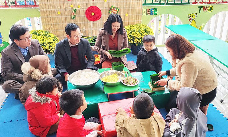 Không khí vui xuân, đón Tết tại Trường mầm non Lâm Hóa (Tuyên Hóa).