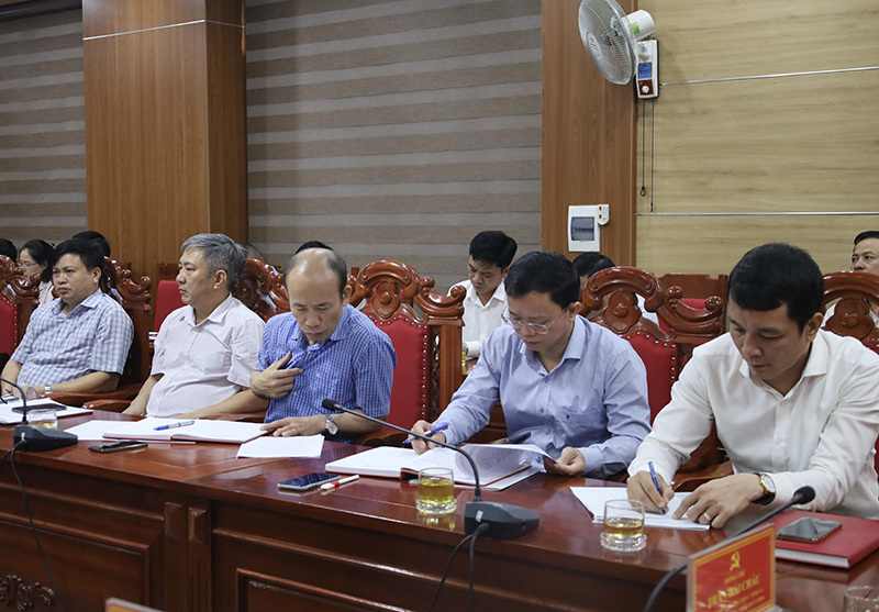 Các đại biểu dự buổi làm việc.