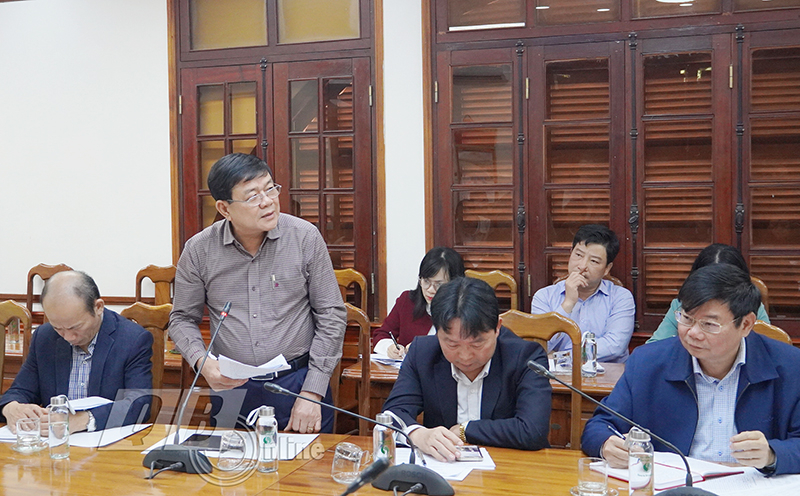 Lãnh đạo UBND TX. Ba Đồn phát biểu tại buổi làm việc.