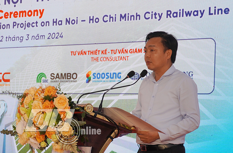 Đại diện chủ đầu tư phát biểu tại buổi lễ.
