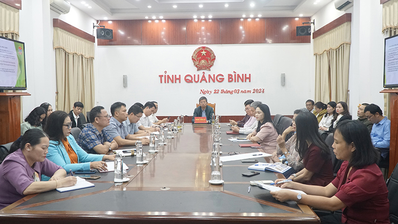 Toàn cảnh hội nghị tại điểm cầu Quảng Bình