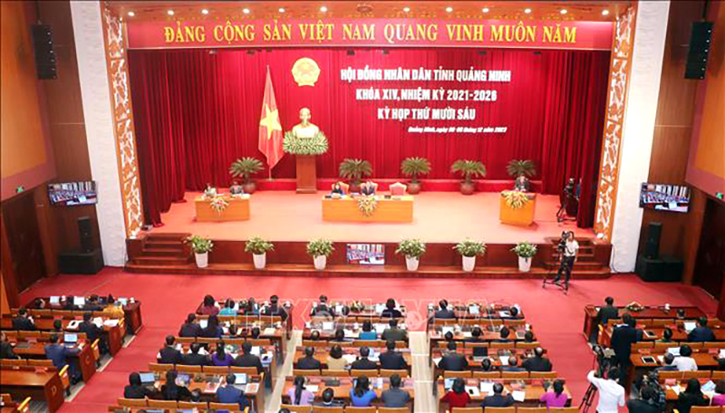 Quang cảnh kỳ họp thứ 17, HĐND tỉnh Bà Rịa-Vũng Tàu khóa VII, nhiệm kỳ 2021-2026, ngày 7/12/2023. Ảnh: Văn Đức/TTXVN