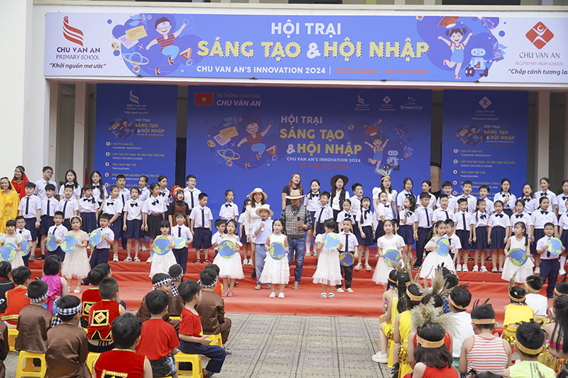 Hội trại là sân chơi trải nghiệm cho HS toàn trường