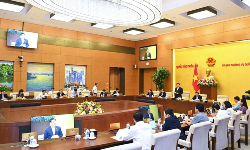 Quang cảnh phiên họp. (Ảnh: DUY LINH)