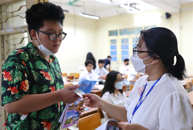 Thí sinh tham dự kỳ thi tốt nghiệp THPT. Ảnh: TTXVN