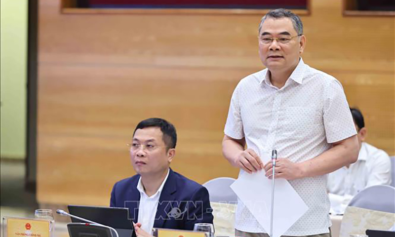 Trung tướng Tô Ân Xô, Người Phát ngôn Bộ Công an trả lời câu hỏi của các nhà báo. Ảnh: Minh Đức/TTXVN