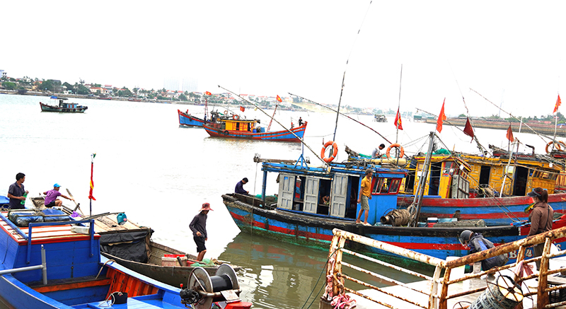 Hoạt động khai thác hải sản xa bờ của ngư dân TP. Đồng Hới được tăng cường về thời gian và mở rộng ngư trường.