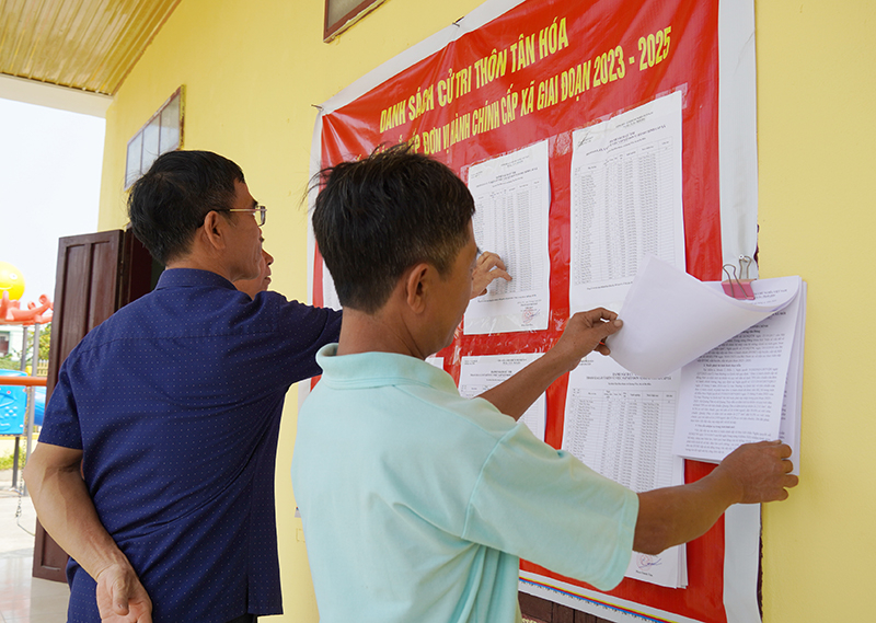 Danh sách cử tri tham gia lấy ý kiến và quy trình sáp nhập được các địa phương công khai, minh bạch để cử tri tìm hiểu.