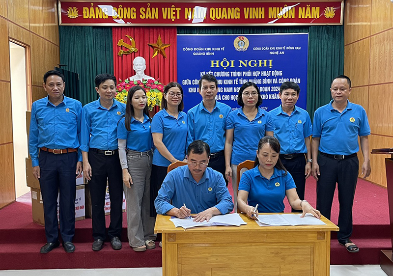 CĐKKT tỉnh Quảng Bình và CĐKKT Đông Nam Nghệ An ký kết quy chế phối hợp.