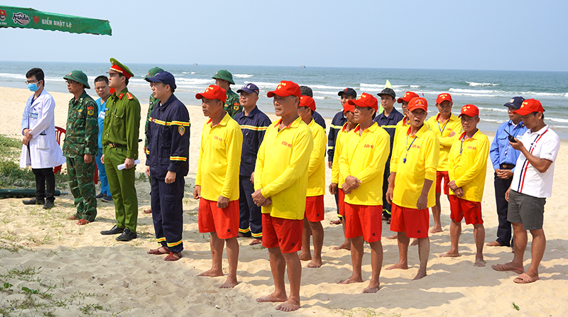 Các lực lượng tham gia diễn tập.