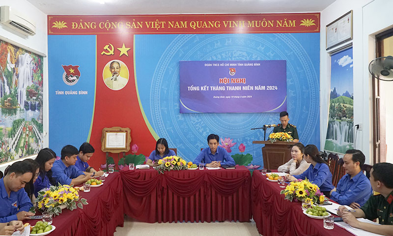 Toàn cảnh hội nghị tại điểm cầu Tỉnh đoàn.