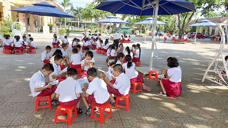 Không gian lớp học “mở” tạo hứng thu cho học sinh trong học tập.