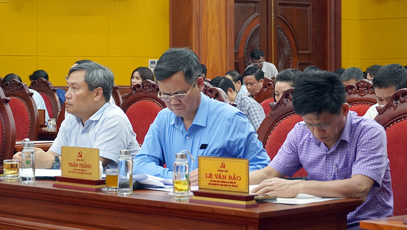 Đại biểu dự hội nghị tại điểm cầu Quảng Bình