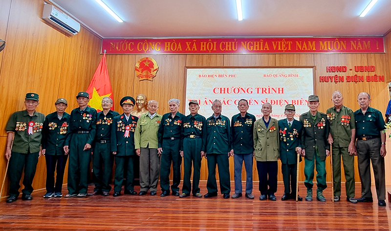 Các cựu chiến sĩ Điện Biên Phủ đang sinh sống tại huyện Điện Biên