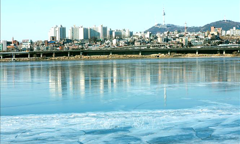 Sông Hàn nhìn từ Công viên Yeouido. Ảnh tư liệu: Anh Nguyên/Pv TTXVN tại Hàn Quốc