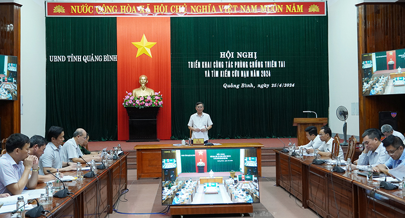 Hội nghị triển khai công tác phòng, chống thiên tai và tìm kiếm cứu nạn năm 2024.