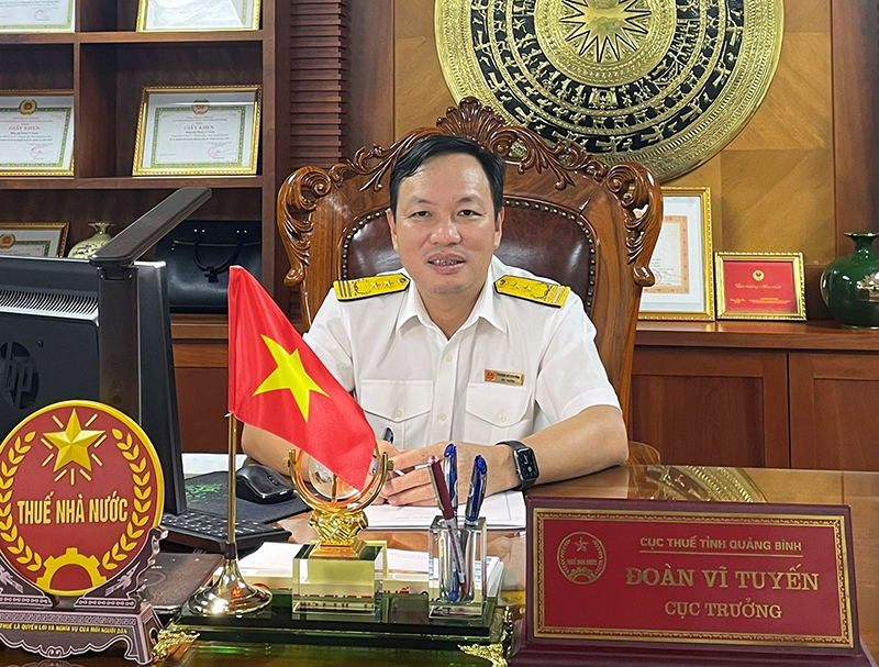 Ông Đoàn Vĩ Tuyến, Cục trưởng Cục Thuế tỉnh.