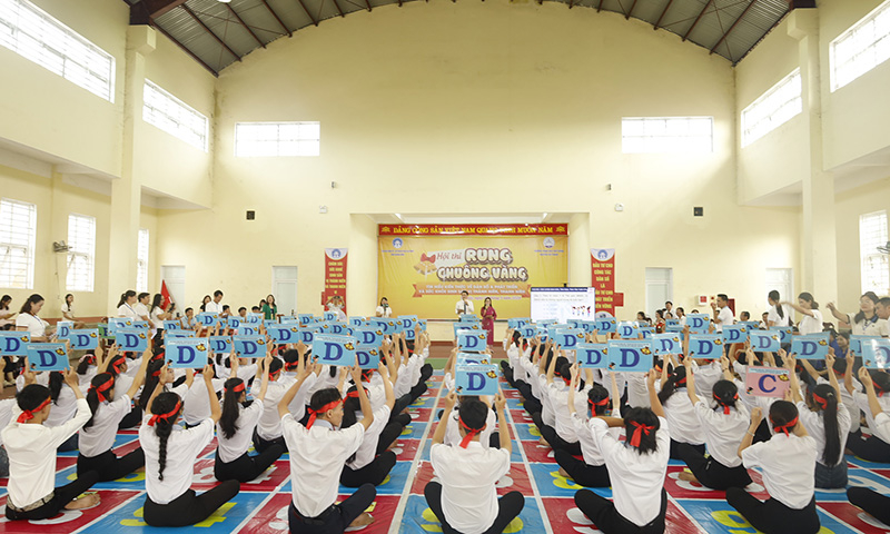 Tham gia hội thi có 100 em học sinh Trường THPT Nguyễn Chí Thanh.