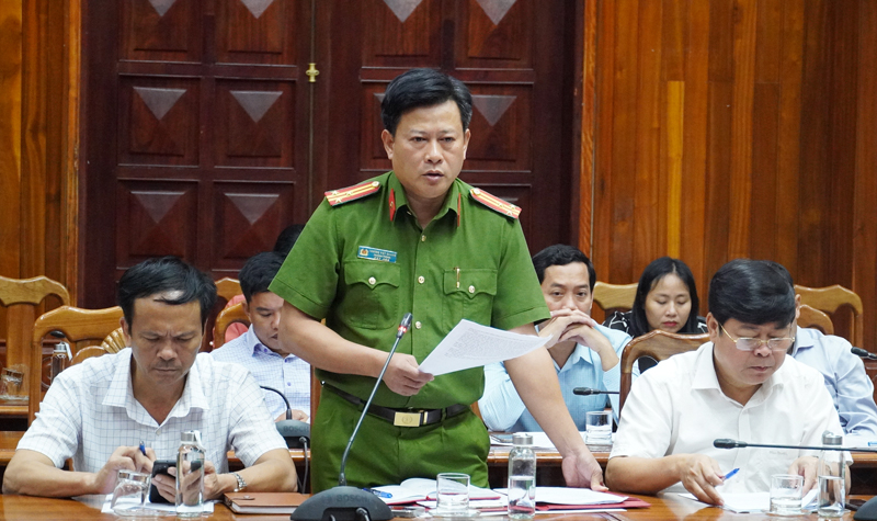 Đạo diện ngàng Công an trao đổi về công tác phối hợp liên ngành trong công tác thanh tra, kiểm tra ATTP.