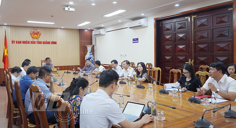 Các đại biểu dự hội nghị tại điềm cầu tỉnh Quảng Bình.