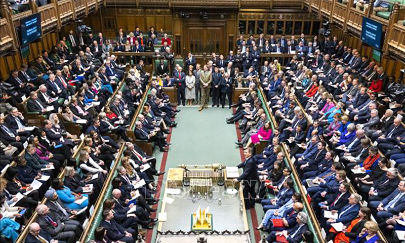 Toàn cảnh một phiên họp Quốc hội Anh tại thủ đô London. Ảnh tư liệu: AFP/TTXVN