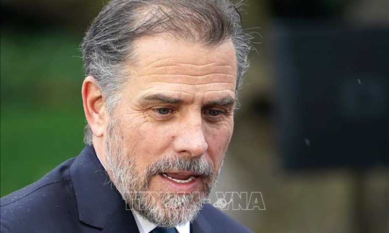 Ông Hunter Biden, con trai Tổng thống Mỹ Joe Biden, tại một sự kiện ở Nhà Trắng ngày 18/4/2022. Ảnh: AFP/TTXVN