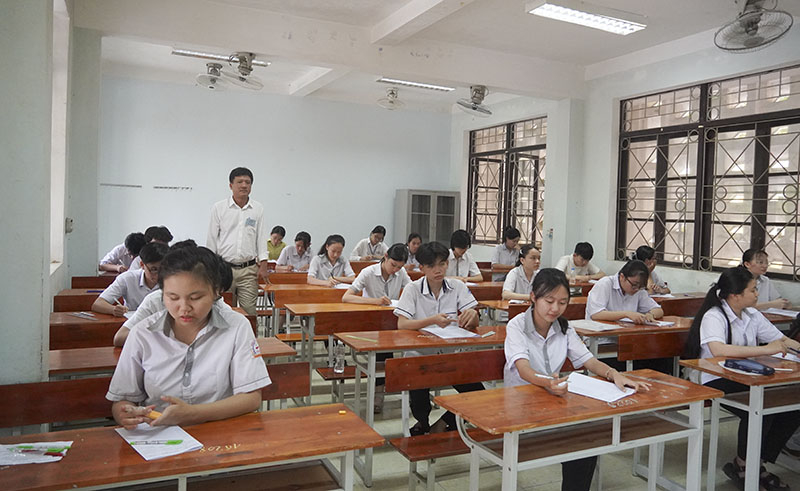 Thí sinh chuẩn bị làm bài thi môn Tiếng Anh