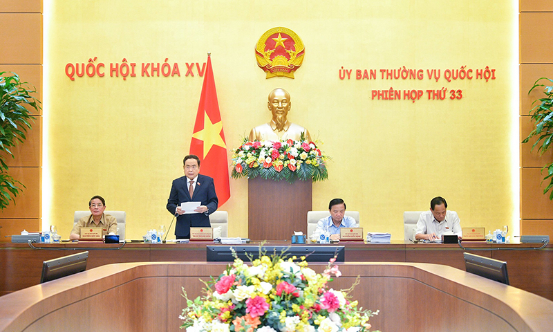 Phiên họp thứ 33 Ủy ban Thường vụ Quốc hội. Ảnh tư liệu: Nhan Sáng/TTXVN