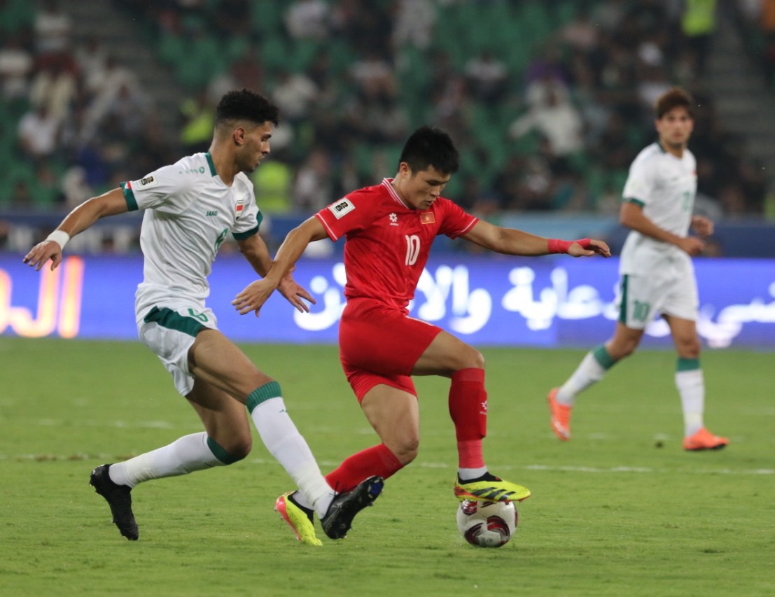 Tuyển Việt Nam nhận thất bại 1-3 trước Iraq ở lượt trận cuối vòng loại thứ hai World Cup 2026. (Ảnh: VFF)