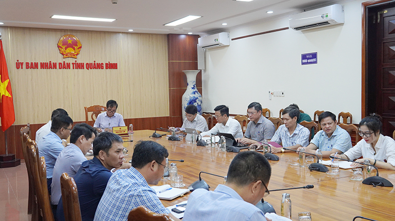 Quang cảnh hội nghị tại điềm cầu tỉnh Quảng Bình.