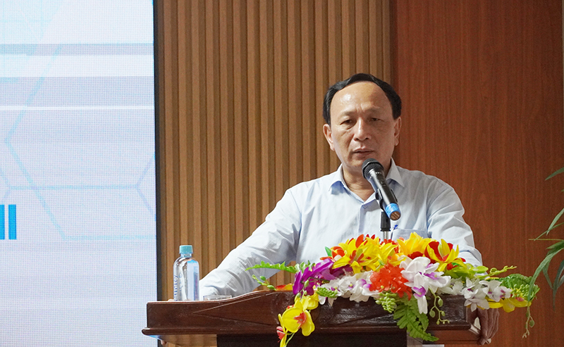 Đồng chí Phó Bí thư Thường trực Tỉnh ủy Trần Hải Châu phát biểu chào mừng hội nghị.