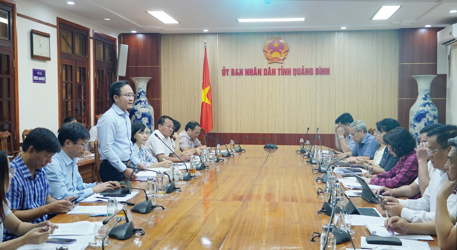 Đồng chí Phó Chủ tịch UBND tỉnh Hoàng Xuân Tân chủ trì buổi làm việc với đoàn công tác Bộ Y tế.