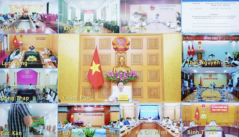 Các điểm cầu tham dự hội nghị.