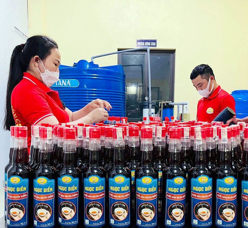 Nước mắm Ngọc Biển được lựa chọn để xây dựng thành sản phẩm OCOP 5 sao.
