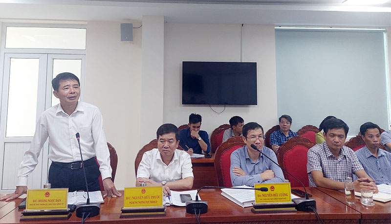 Lãnh đạo TP Đồng Hới phát biểu tại buổi làm việc