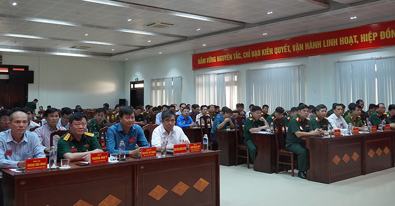 Các đại biểu khai mạc buổi diễn tập.